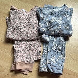 Carter's Pink Floral & Blue Butterfly Pajama Set Duo